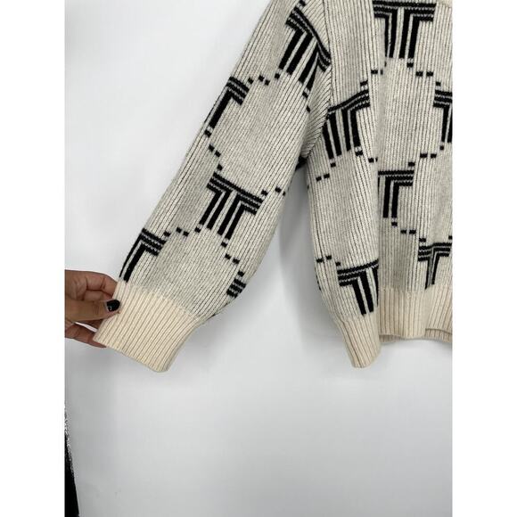 Tory Sport Merino Net-T Jacquard Wool Sweater - Picture 7 of 8